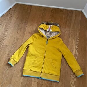 Mini Boden Lion Sherpa Hooded Jacket Shaggy Sweatshirt 8-9